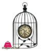 Table Clock Cage Black