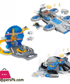Educational DIY Toy Spaceship Toays Electric Space Shuttle Toys Games With 6 Sounds and cars