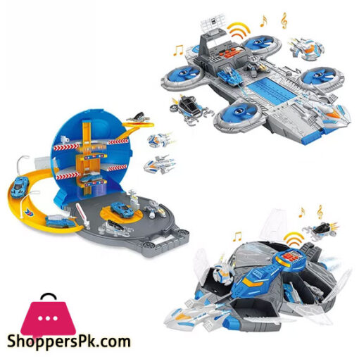 Educational DIY Toy Spaceship Toays Electric Space Shuttle Toys Games With 6 Sounds and cars