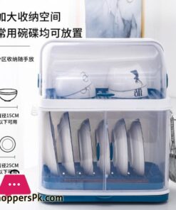 Kitchen drain bowl rack bowl rack plastic cupboard with cover bowl chopsticks storage box drain rackStorage Holders Racks