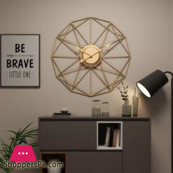 Large Silent Iron Art Wall Clock Modern Design Home Office Decoration European Style Hanging Clock 50cm