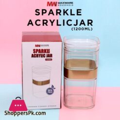 Maxware Household Sparkle Acrylic Jar Large 1200 Ml