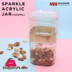 Maxware Household Sparkle Acrylic Jar Large 1200 Ml