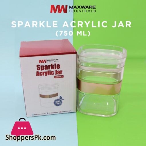 Maxware Household Sparkle Acrylic Jar Small 750 ml