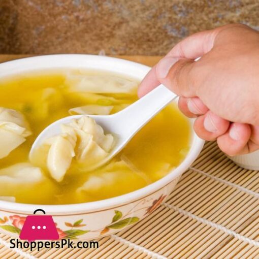 Set of 6 Melamine Material Soup Spoon Wontons Noddles Spoons For Home Restaurants