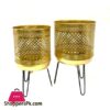 Metal Planter With Folding legs Classic Set of 2