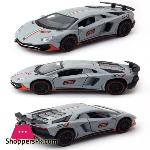 Miniauto 132 Scale LP780 4 Super Toy Car Diecast Model Pull Back Doors Openable Sound Light Educational Collection Gift