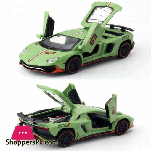 Miniauto 132 Scale LP780 4 Super Toy Car Diecast Model Pull Back Doors Openable Sound Light Educational Collection Gift