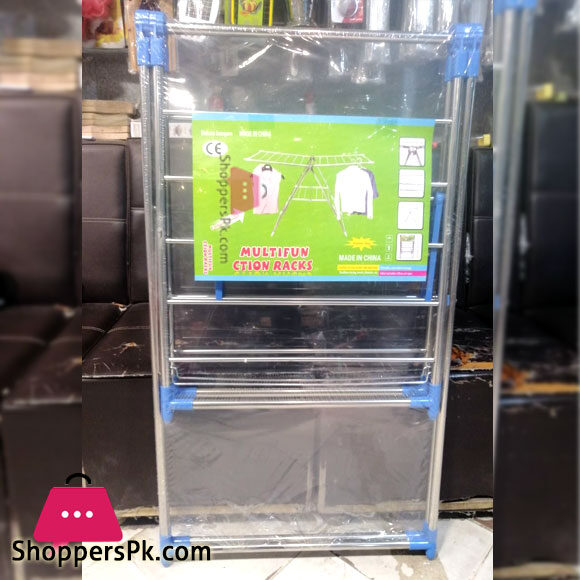 Multifunctional Heavy Duty Laundry Drying Rack Stainless Steel Clothing Shelf Folding Cloth Stand Clothes Drying