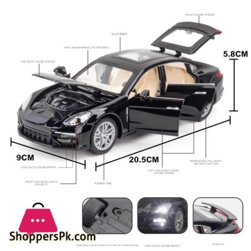 New 124 Porsches Panamera Alloy Car Model Diecasts Toy Vehicles Toy Cars Sound and light Kid Toys For Children Gifts Boy Toy