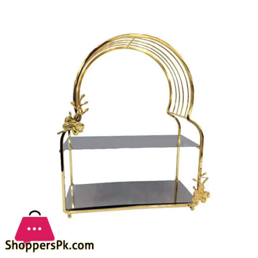ORCHID 2Tier Serving Tray - Gold