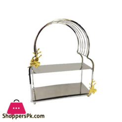 ORCHID 2Tier Serving Tray - Silver