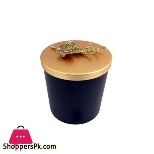 ORCHID Black Jar With Gold Top-Large