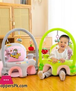 Plush Puff Leather Dining Chair Baby Dining Chair Leather Safety Cartoon Plush Learning Chair Sitting for Toddler Nest