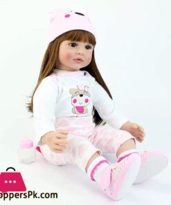 Reborn Baby Girl Reborn Toddler Boneca Soft Silicone Cloth Body Lifelike Newborn Dolls for Girls Realistic Reborn Dolls 60CM