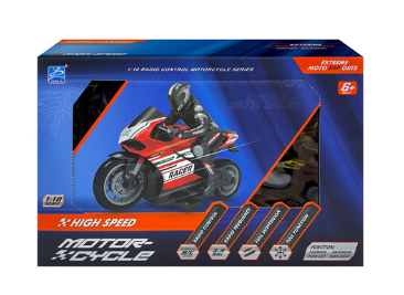 High Speed Racing Motorcycle 1:10 Scale 4 Channels Drift Remote Control Distance 35 Meters Electric Off-Road Model Toy