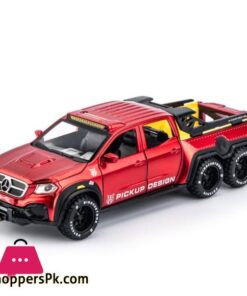 Simulation Alloy Car Modle XCLASS EXY 6X6 Pickup 128 Metal Toy Car Sound Light Pull Back Model Toys For Boys Birthday PresentDiecasts Toy Vehicles