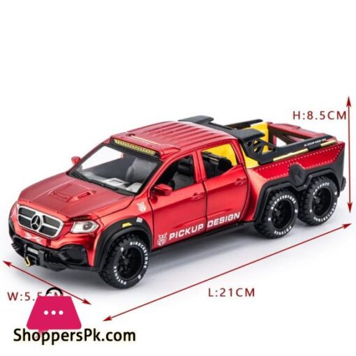 Simulation Alloy Car Modle XCLASS EXY 6X6 Pickup 128 Metal Toy Car Sound Light Pull Back Model Toys For Boys Birthday PresentDiecasts Toy Vehicles