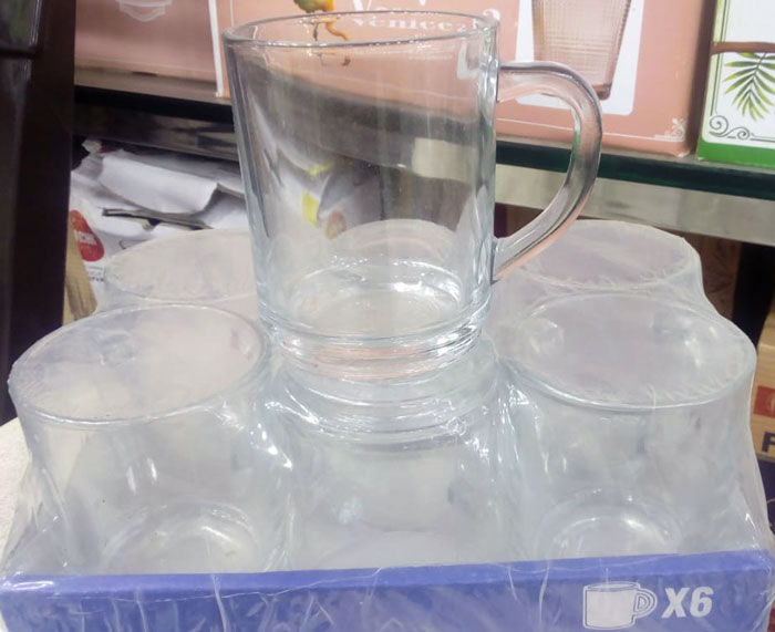 Tea Cup Set Household Tea Cup Glass Espresso 6-Pieces