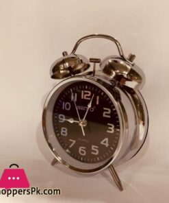 Twin bell alarm clock steel