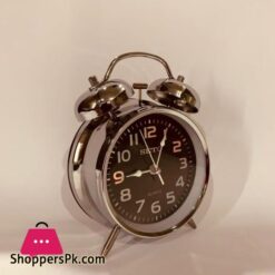 Twin Bell Alarm Clock Steel