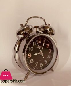 Twin Bell Alarm Clock Steel