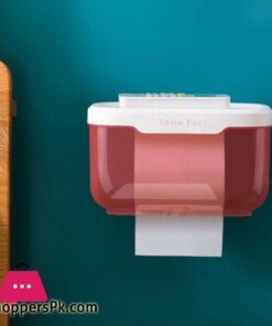 Wall Mount Bathroom Tissue Storage Box Punch Free Home Supplies Phone Rack Case Toilet Paper Holder Waterproof Shelf Organizer