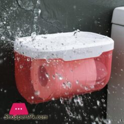 Wall Mount Bathroom Tissue Storage Box Punch Free Home Supplies Phone Rack Case Toilet Paper Holder Waterproof Shelf Organizer