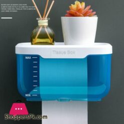 Wall Mount Bathroom Tissue Storage Box Punch Free Home Supplies Phone Rack Case Toilet Paper Holder Waterproof Shelf Organizer