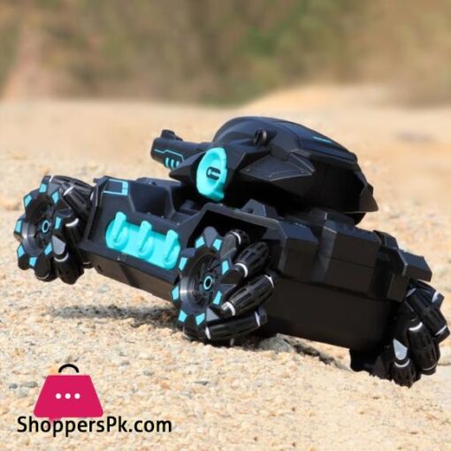 Water Bomb Armored Car 24G Remote Control Tank Toy Car Watch Four wheel Drive 360 Flips with Lights Gift for Toddler N0HDRC Tanks