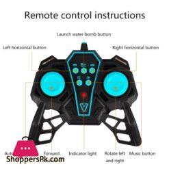 Water Bomb Armored Car 24G Remote Control Tank Toy Car Watch Four Wheel Drive 360 Flips With Lights Gift For Toddler N0Hdrc Tanks