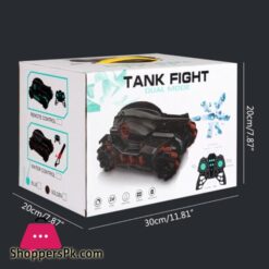 Water Bomb Armored Car 24G Remote Control Tank Toy Car Watch Four Wheel Drive 360 Flips With Lights Gift For Toddler N0Hdrc Tanks