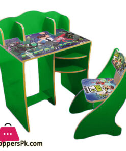 Wooden Study Table & Chair Set For Kids  Ben Ten