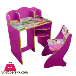Wooden Study Table & Chair Set For Kids  Dora