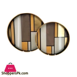 Angela Round Serving 2Pcs Tray RY132
