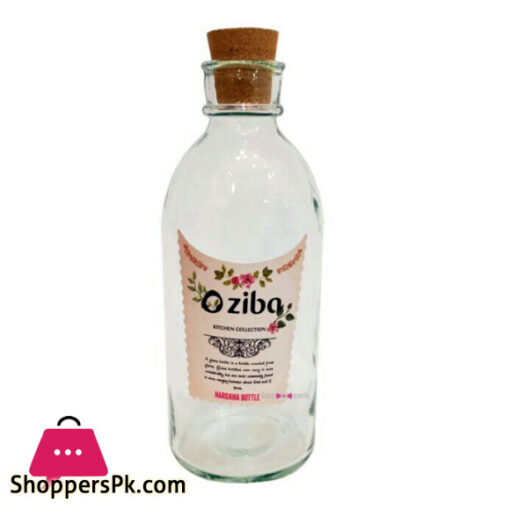 Oziba Glass Bottle With Wooden Lid - (Capacity:1L)