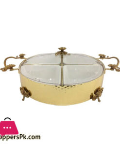 ORCHID Snack Bowl 4 Quarters - Gold