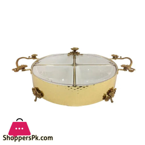 ORCHID Snack Bowl 4 Quarters - Gold