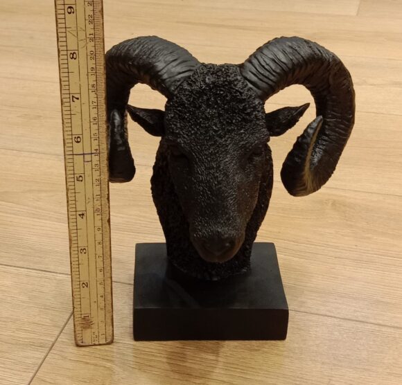 Fiber Glass Black Markhor - Home Decor