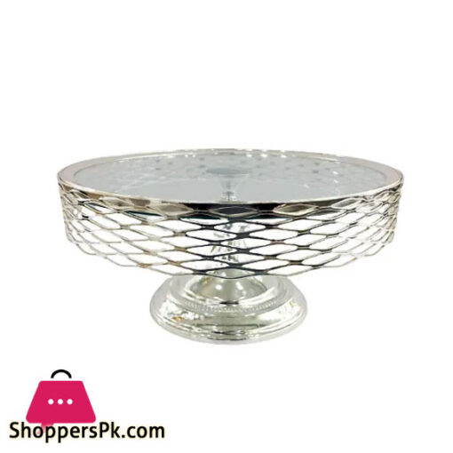 Orchid Cake Stand Silver