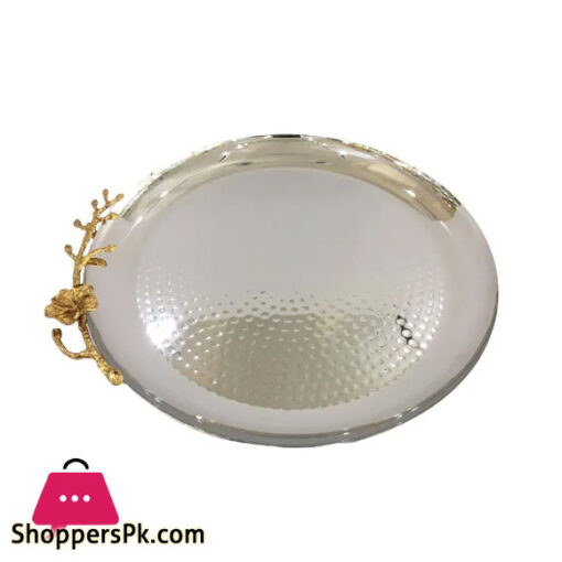 Orchid Serving Plate Large - (Silver)