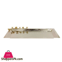 Orchid Long Serving Dish-Large (Silver)