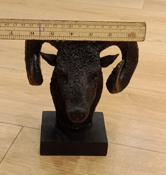 Fiber Glass Black Markhor - Home Decor