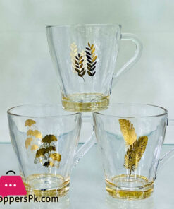 Luxe Design Mugs With Golden Print - 3pcs