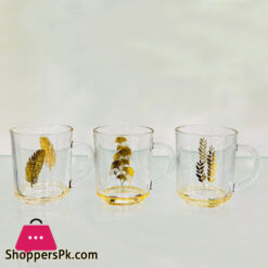 Luxe Design Mugs With Gloden Print - 3pcs