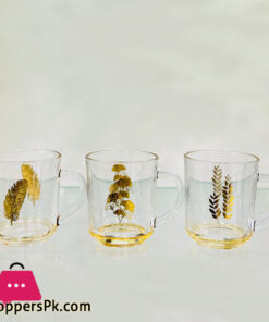 Luxe Design Mugs With Gloden Print - 3pcs