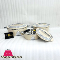 Stainless Steel Food Keep Fresh Casserole 3 Pcs Set Cookware Sets ,Size:1.5L, 2.5L, 4L