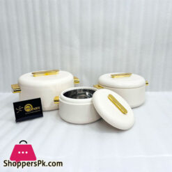 Forever Gold - Insulated Casserole-3 Pcs Set , Size:1L, 2L, 3.5L