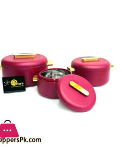 Forever Gold - Insulated Casserole-3 pcs set , Size:1L, 2L, 3.5L