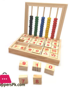 Study arithmetic blocks calculation beads abacus toy wooden for kids